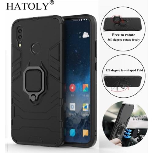For Huawei P Smart 2019 Case Cover Magnetic Suction Ring Bracket Cases Silicone Hard Armor Back Cover for Huawei P Smart 2019