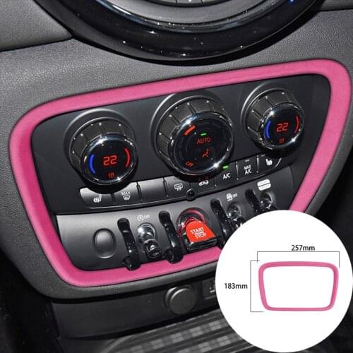 For BMW MINI F54 2015-2020 Alcantara Suede Wrap Car Multimedia Panel Strip Cover Trim Stickers Internal Accessories Car-styling