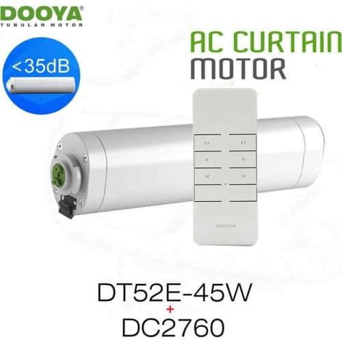 Dooya Home-Automation Open/Close Electric Curtain Motor DT52E 45W+DC2760 2 Channel Emitter WIFI Control by Broadlink Rm pro