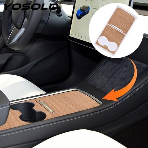Glue Film Central Control Console Panel Decorative For Tesla Model 3 2021 Car Sticker Auto Accessories Interior Decoration
