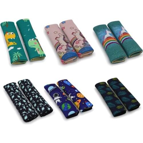 2Pcs Cute Cartoon Car Seat Belt Shoulder Cover Auto Interior Decoration Safety Seat Belt Pad Protector Car Accessories