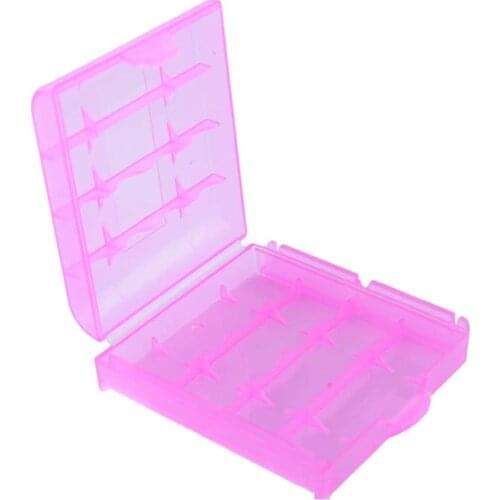Battery Storage Box Colorful Plastic Case Holder Organizer Cover for 10440 14500 AA AAA Battery Box Container Bag Case 1Pcs