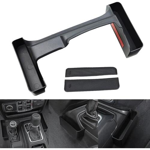Gear Shift Storage Box Stowing Tidying Interior Accessories for Jeep Wrangler JL Gladiator JT 2018 2019 2020 2021