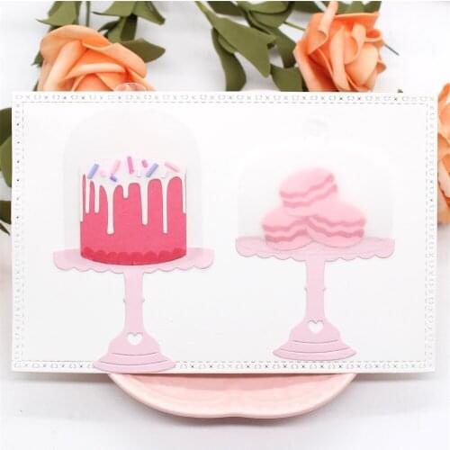 KSCRAFT Sweet Cloche Cake Stand Metal Cutting Dies Stencils for DIY Scrapbooking Decorative Embossing DIY Paper Cards