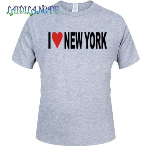 Summer Style Funny I Love New York T Shirt Mens Plus Size O-Neck T-shirts Fashion Streetwear Hip-Hop Short sleeve Tops Tees