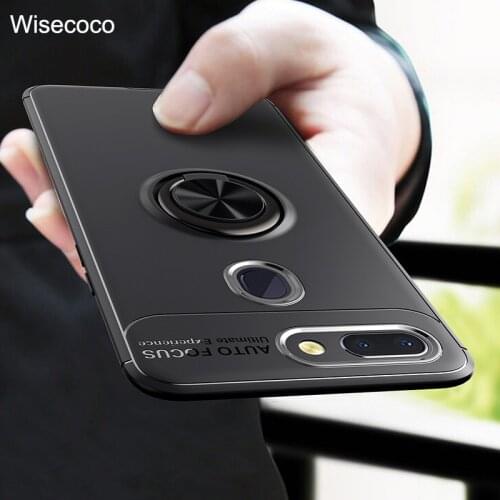 Magnetic Adsorption Phone Case For Oppo R15 Pro R11 R11S R9 R9S Plus A37 A57 A77 A3 F3 F5 A73 F7 F1S A59 Ring Holder Stand Cover