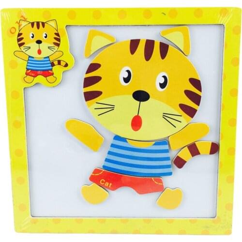 Magnetic puzzle of childrens magnetic collage of wood, boys and girls, baby girls' picture board, baby building and Yizi toys 2