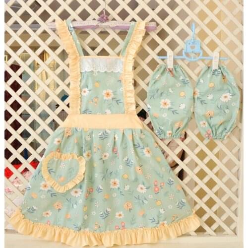 Fashion Floral Aprons Cotton Woman Cute Bibs Home Cooking Baking Shop Cleaning Kitchen Accessory Restaurant Supplies