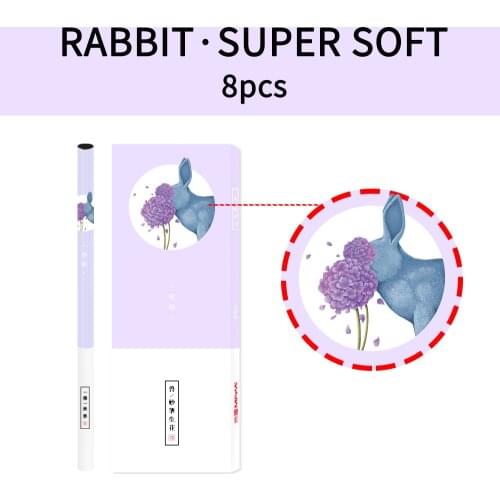 MiYA HIMI Cute Animal Charcoal soft Pencil Set for Drawing Sketching 8Pcs in one set for Artist and Kids