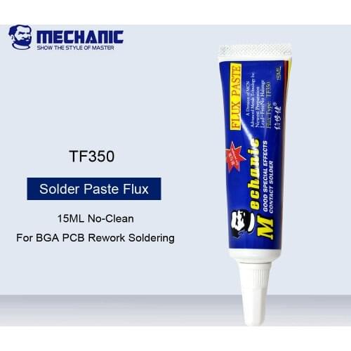 MECHANIC TF350 15ML No-Clean Solder Flux Paste Lead-Free Antioxidant Needle Type Welding Oil For BGA PCB Rework Soldering