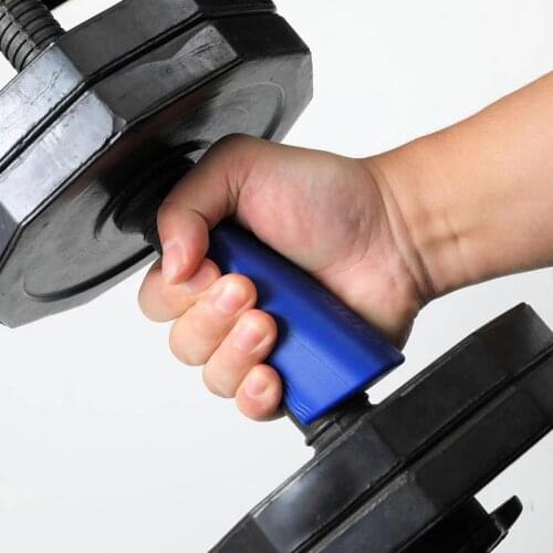 Barbell Dumbbell Rubber Grips Lat Pull Down Weight Lifting Rowing Grips for Bar Biceps Curl Tricep Wrist Strap Protection Handle