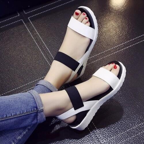 Women Sandals Summer Shoes Peep-toe Slip On Flat Sandals For Woman Roman Style Sandal Mujer Sandalias Ladies Flip Flops