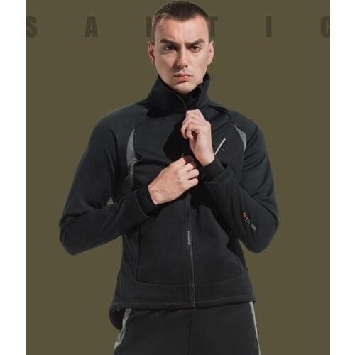 Santic Men Cycling Jacket MTB Windproof Jackets Fleece Warm Cycling Casual Coat Autumn Winter Reflective Asian Size WM0C01115