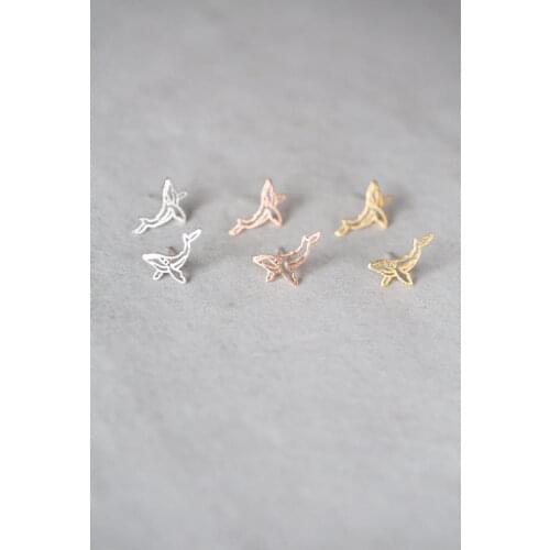 10pairs/lot Wholesale Sea Animal Body Statement Jewelry Boucle D'oreille Unique Design Whale Stud Earrings