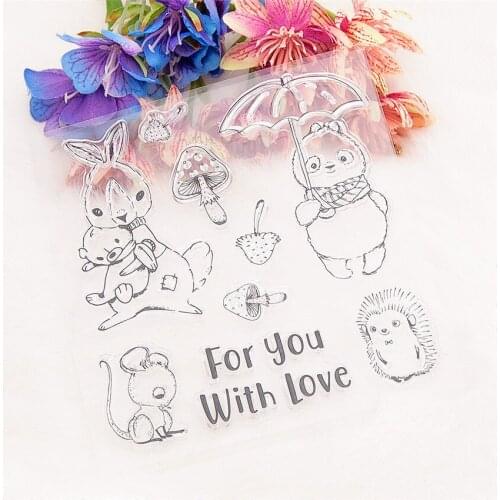 11.5x12.5cm rain forest Transparent Seal Clear Stamps Cutting Dies Roller Stamps DIY Scrapbook Album / Card Production
