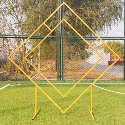 Wedding Decoration Geometric Shaped Shelf Metal Arch Wedding Background Frame Stage Decoration Flower Stand Festive supplies