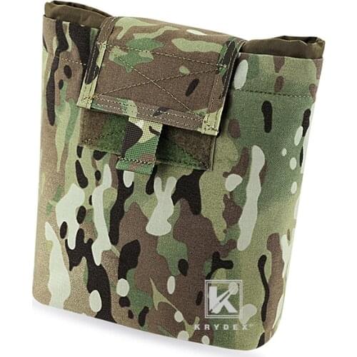 KRYDEX Tactical MOLLE Folding Dump Pouch Multicam Magazine Recover Roll-up Pouch Compact Multi Purpose Accessories Utility Bag