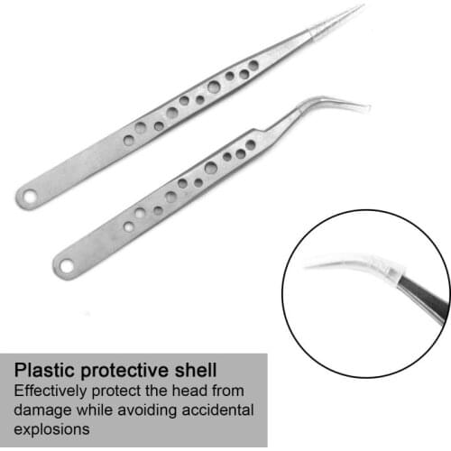 Precision Stainless Steel Tweezers Industrial Electronics Curved Straight Forceps Pointed Mobile Phone Hand Repair Tools Tweezer