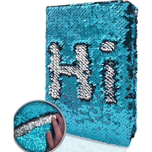 Magic Reversible Flip Sequin Girls Journal Green to Sliver, Secret Kids Diary Personalized NotebookA5, Make DIY for Children(TOY