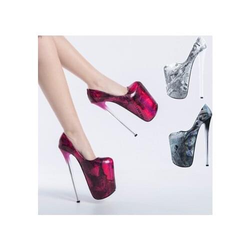 HOT Women Shoes Pumps Drag Queen CD Super High Heel 22CM Stilettos Waterproof Platform Model T Stage Show Female Wedding Shoes