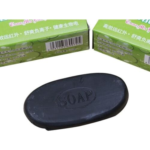 1pc Black Soap Moisturizing Oil Control Cleansing Soap Healthy Active Energy Face Cleaning Soap Body Cleaning Soap Bath Soap