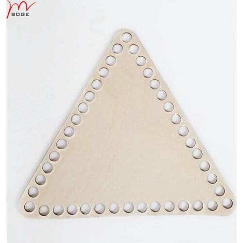 20pcs 20cm Basket Wooden Base Triangle Shape Wooden Bottom for Basket Making crochet Basket Base with hole