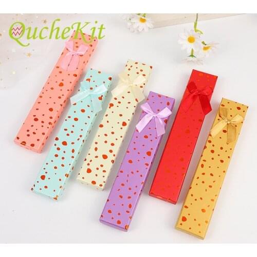 24pcs Cardboard Jewelry Display Gift Boxes with Bowknot and Sponge Rectangle Necklace Ring Earring Bracelet Packaging Organizer