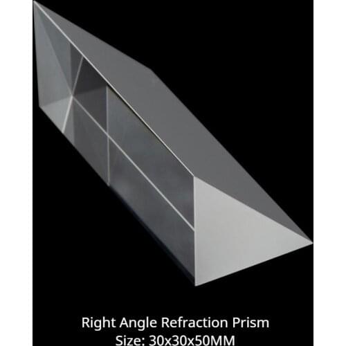 30x30x50mm Optical Triprism Rainbow Photography K9 Glass High Precision Spectroscopy Experimental Physics Teaching