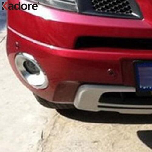 Fog Light Lamp Cover Trim For Renault Koleos 2008 2009 2010 Chrome Front Rear Foglight Frame Trims Car Styling Accessories 4pcs