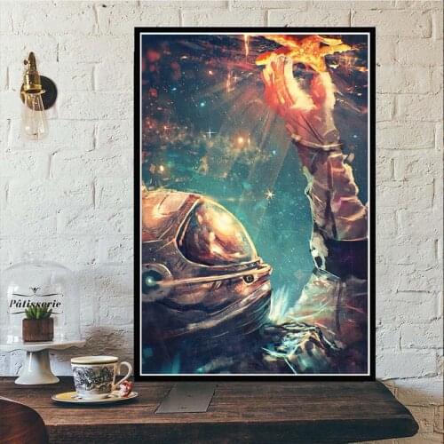 Abstract Landscape Wall Art Posters and Prints Fantasy Night Starlight Deep Sea Canvas Painting Nordic Living Room Home Decor