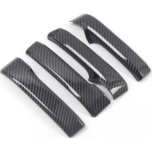 Inner Door Handle Cover Door Handles Cup Strip Decor Trims Accessories for Toyota Crewmax 2014-2021