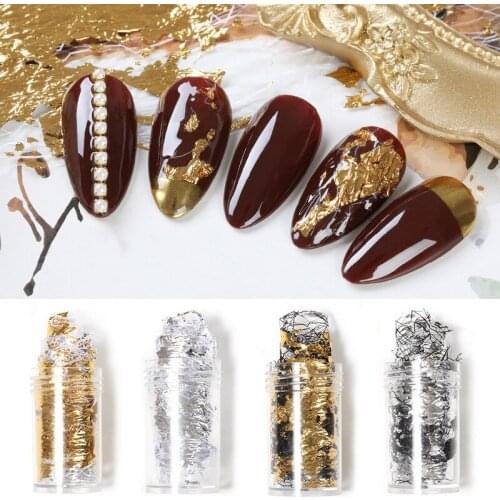 Nail Aluminum Foils Silk Mesh Transfer Decals Wraps Glitter Line Manicure 3D Gold Silver 4x50cm Nail Foils Decoration Stickers