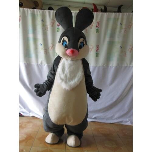 Black Easter Bunny Rabbit Mascot Costume Adult Cartoon Character Cute Hare Rabbit Mascot Costume for Halloween party event