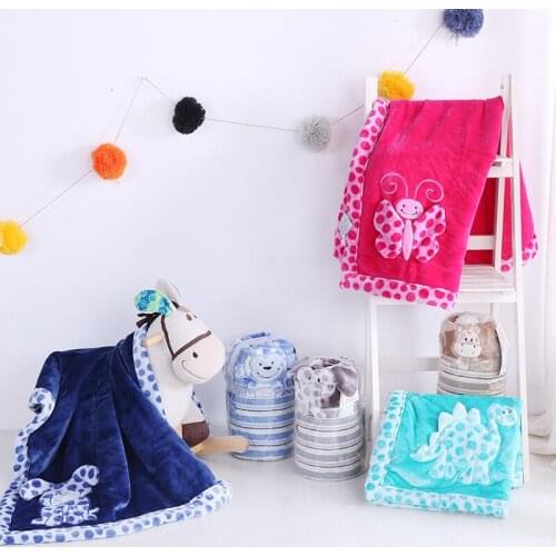 Baby Cute Cartoon shape blanket Infant Thicken Warm Flannel Blanket Kids Winter Small Quilt Newborn Swaddle Stroller Sleep Cover
