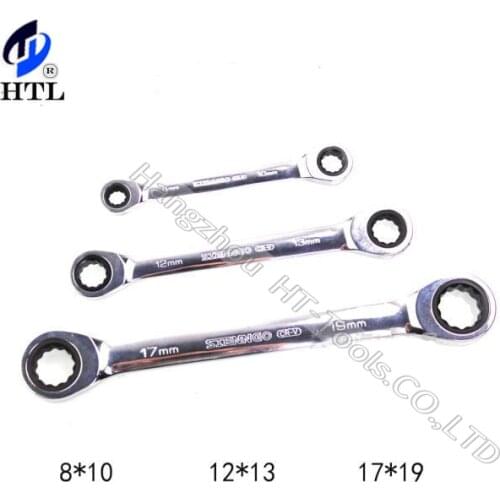 Double end ratchet wrench labor-saving and fast dual use plum blossom open wrench auto protection auto repair hardware tools