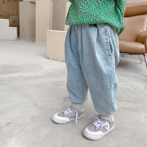 Boys' jeans 2021 new childrens casual pants boys' autumn trousers baby spring and autumn trousers