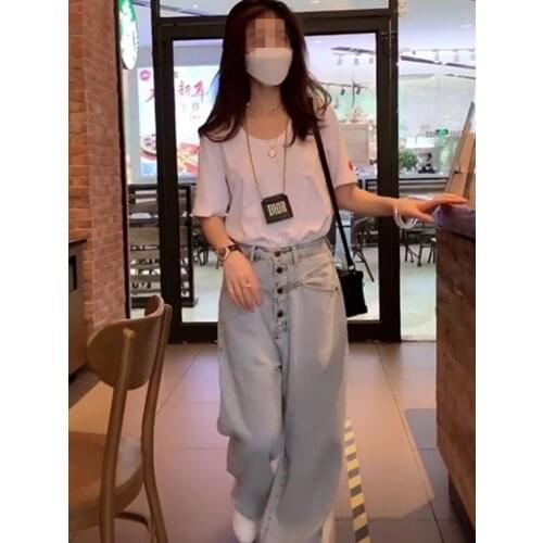 The Jeans Female Straight kuo jiao ku Sub-Fashion Women Clothing