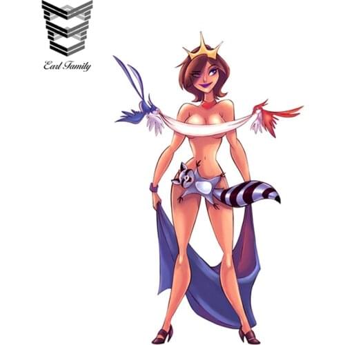 EARLFAMILY 13cm x 7.9cm 3D Sexy Princess Decal Cartoon Beauty Car Styling Window Car Bumper Sticker Waterproof Car Accessories