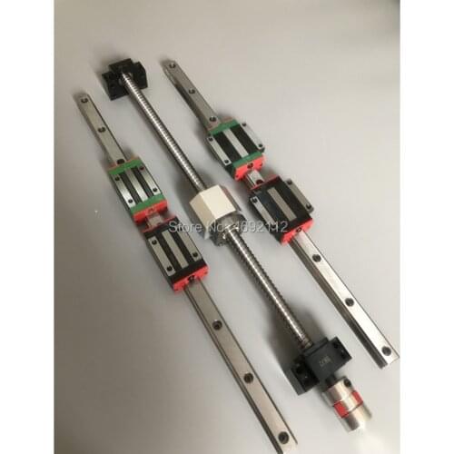 HGR20 Square Linear guide rail 6 set HGR20 - 400 860 1240mm +HGH or HGW20 SFU1605 - 350 800 1120 1120mm ballscrew + CNC parts
