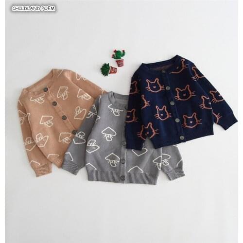 Baby Cardigan Autumn Newborn Baby Sweater Infant Toddler Cardigan For Boy Girls Sweater Jacket Coat Knitted Baby Girl Sweater