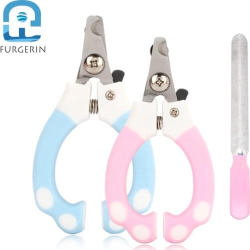 FURGERIN Pet Nail Grinder Stainless Steel Trimmer dog nail clippers Dog Cat Nail Clipper Small Large Size