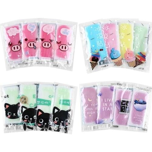 2pcs/pack Multi-functional Cooling Patches Summer Cold Ice Cooling Pad Fever Down Toothache Plaster Migraine Headache Sticke