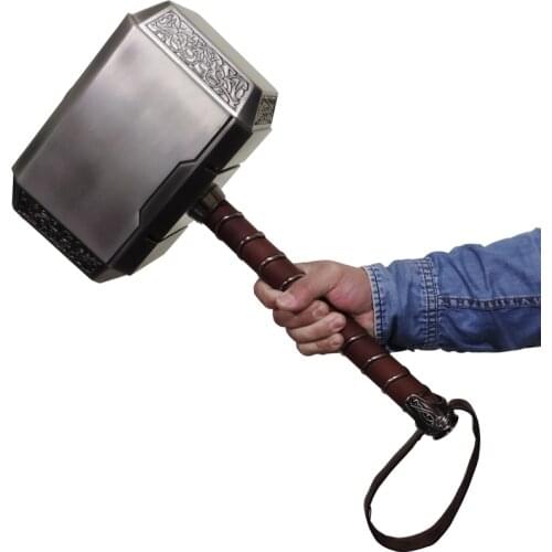Metal Made HCMY Upgraded 2.0 Version Mjolnir 1/1 Scale Movie Prop Replica Hammer Collection Level Cosplay