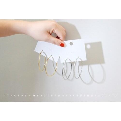 Fashion new exaggerated earrings simple circle earrings ladies earrings girl Valentines Day gift