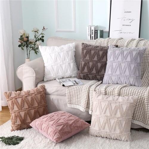 Soft Plush Throw Pillow Cover 30x50/40x40/45x45/50x50/60x60CM Decorative Pillow Case Home Hotel Office Sofa Cushion Cover