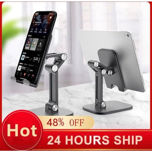 New Desk Mobile Phone Holder Stand For iPhone iPad Xiaomi huawei ABS Desktop Tablet Holder Table Cell Foldable Extend Support