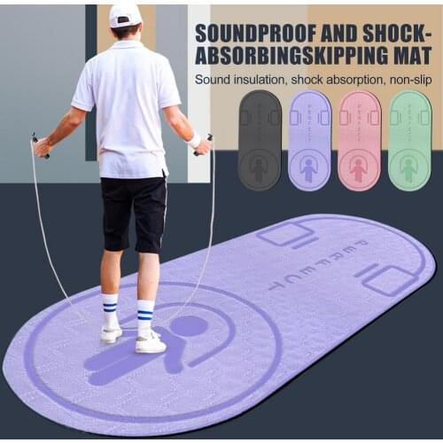 Non-Slip Mat TPE Yoga Mat Jump Rope Skipping Floor Workouts For Sports Pads Silent Yoga Pad Textured Thick 8mm High Density 2021