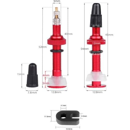 CKAHSBI Bicycle Tubeless Tire Presta Valve 54mm Alloy Stem Brass Core For Mountain Road Bikes Tool 1Pcs High Quality Accessories