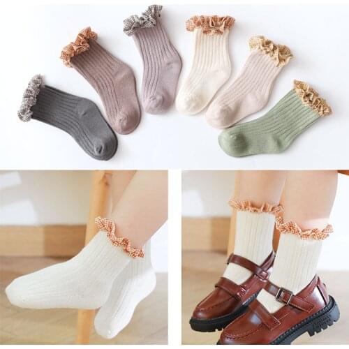 0-8Years Newborn Baby Cotton Socks Lace Princess Socks for Girls Summer Spring Infant Babe Socks 2021 New