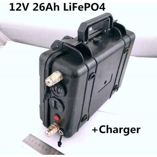 Rechargeable 12V 26Ah 20AH 25Ah LiFepo4 battery pack for integrated light solar street light UPS solar storage golf cart